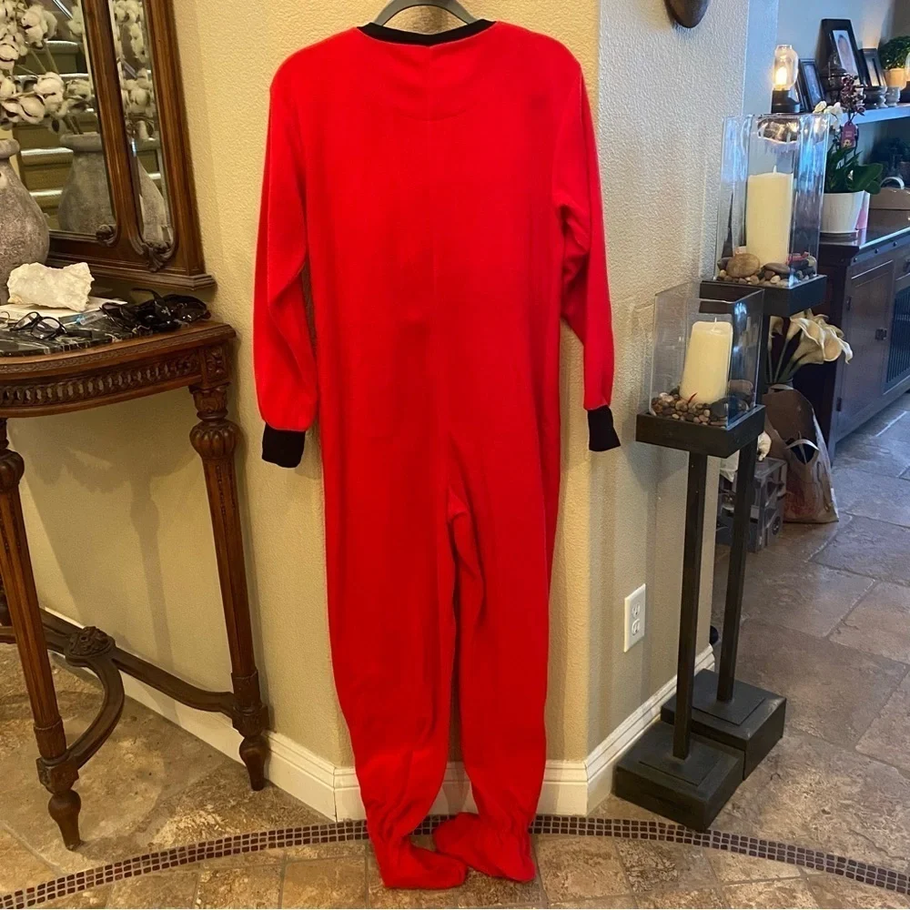 Betty Boop Red Onesie Fleece Sleepwear Pajamas Size Small